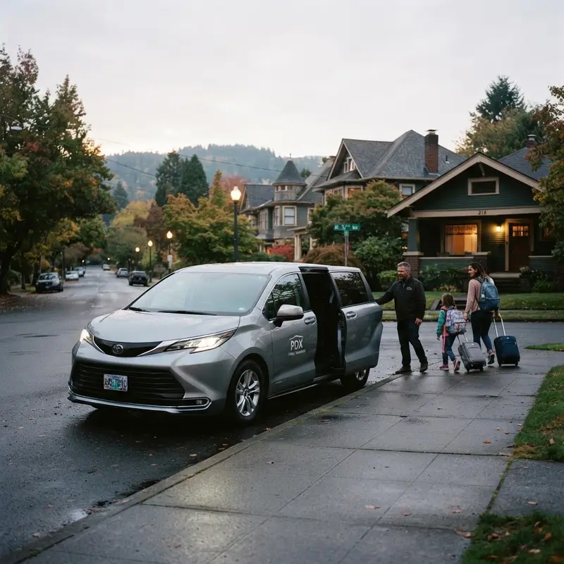 Toyota Sienna minivan for family airport transfers in Portland